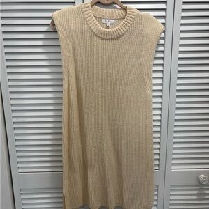 (NWOT) Beige Knit Sleeveless Dress
